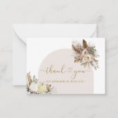 Waterverf Herfst in liefde bruids ShowerFlower Pum Notitiekaartje (Voorkant)