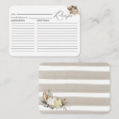 Waterverf Herfst in Liefde Vrijgezellenfeest beige Informatiekaartje (Voorkant / Achterkant)