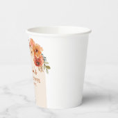 Waterverf Herfst in Love Pumpkin Vrijgezellenfeest Papieren Bekers (Links)