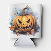 Waterverf Herfst Jack-o-lantaarn Blikjeskoeler (Voorkant)