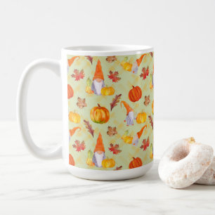 Waterverf Herfst Kabouters, Pompoenen En Bladeren Koffiemok