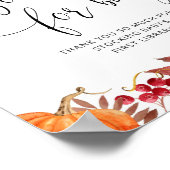 Waterverf herfst kleine pompoenboeken voor baby poster (Hoek)