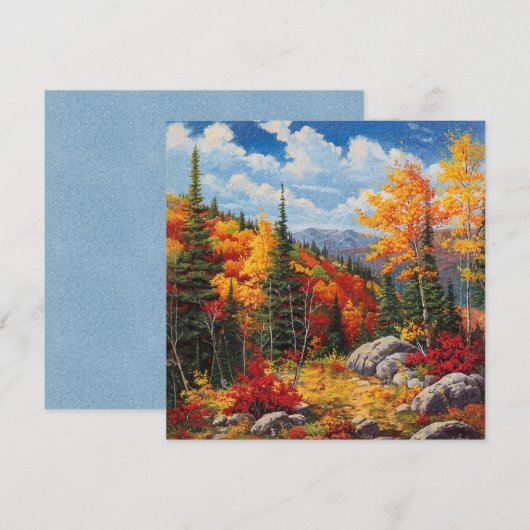 Waterverf Herfst Kleuren Wenskaart (Voorkant / Achterkant)