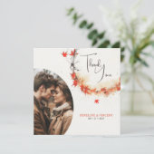 Waterverf Herfst krans Bedankkaart (Staand voorkant)