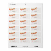 Waterverf Herfst krans bruiloft Etiket (Full Sheet)