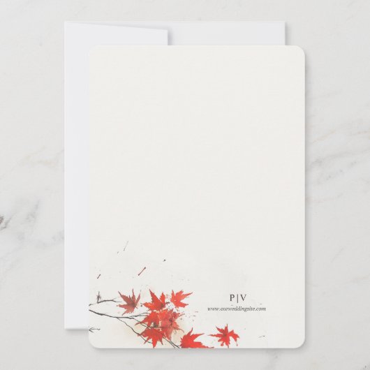 Waterverf Herfst krans Kaart (Achterkant)