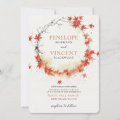 Waterverf Herfst krans Kaart (Voorkant)