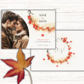 Waterverf Herfst krans Save The Date