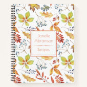 Waterverf herfst laat laptop ontvangen | notitieboek (Voorkant)