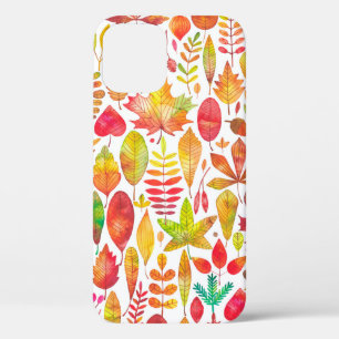 Waterverf herfst laat naadloos patroon zien Case-Mate iPhone case