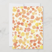 Waterverf herfst laat repetitie uitnodigen kaart (Achterkant)