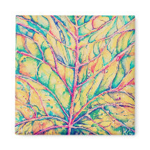 Waterverf Herfst Leaf Custom Magnet