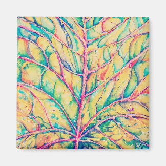 Waterverf Herfst Leaf Custom Magnet