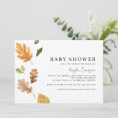 Waterverf Herfst Leaf | Rustiek Herfst Baby shower Kaart (Staand voorkant)