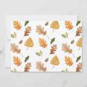 Waterverf Herfst Leaf | Rustiek Herfst Baby shower Kaart (Achterkant)