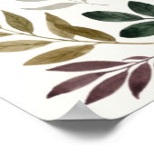 Waterverf herfst Leaves & Pumpkin Welkomstbord Poster (Hoek)