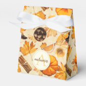 Waterverf herfst Magische  Scents Monogram Bedankdoosjes (Voorkant Zijde)