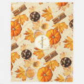 Waterverf herfst Magische  Scents Monogram Fleece Deken (Voorkant)