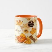 Waterverf herfst Magische  Scents Monogram Mok (Voorkant rechts)