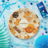 Waterverf herfst Magische Scents Monogram Papieren Bordje (Feest)