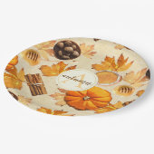 Waterverf herfst Magische Scents Monogram Papieren Bordje (Gekanteld)