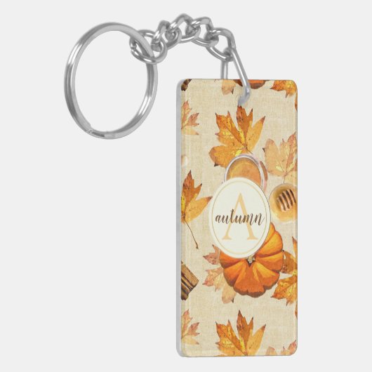 Waterverf herfst Magische  Scents Monogram Sleutelhanger (Voorkant Links)