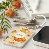 Waterverf herfst Magische  Scents Monogram Sleutelhanger (Voorkant Rechts)