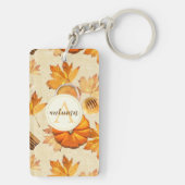 Waterverf herfst Magische  Scents Monogram Sleutelhanger (achterkant)