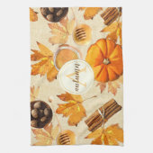 Waterverf herfst Magische  Scents Monogram Theedoek (Verticaal)