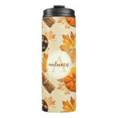 Waterverf herfst Magische Scents Monogram Thermosbeker (Voorkant)