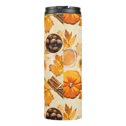 Waterverf herfst Magische Scents Monogram Thermosbeker (Achterkant)
