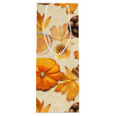 Waterverf herfst Magische  Scents Monogram Wijn Cadeautas (Achterkant)