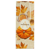 Waterverf herfst Magische  Scents Monogram Wijn Cadeautas (Voorkant)