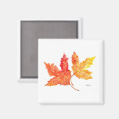 Waterverf herfst magneet (Voorkant / Achterkant)