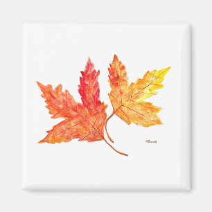 Waterverf herfst magneet