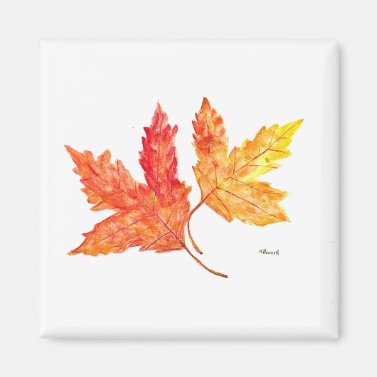 Waterverf herfst magneet (Voorkant)