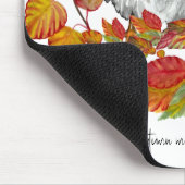 Waterverf herfst mooie uil en blad canvas pr muismat (Hoek)
