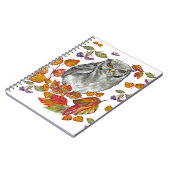 Waterverf herfst mooie uil en bladeren grocery b notitieboek (Linkerzijde)