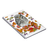 Waterverf herfst mooie uil en bladeren grocery b notitieboek (Rechterzijde)