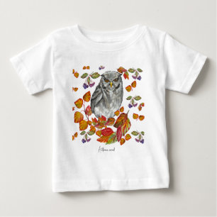 Waterverf herfst mooie uil en laat onderzetter b
