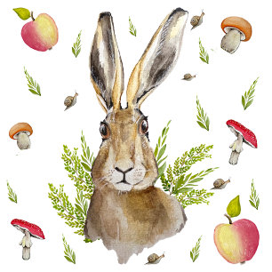 Waterverf herfst mooie uil en vertrek notitieboek