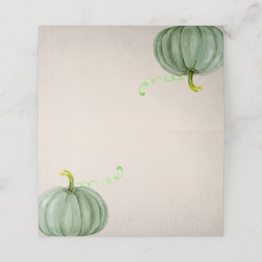 Waterverf Herfst najaar Thanksgiving Pumpkin Plaatskaartje (Buitenkant ongevouwen)
