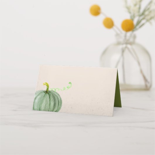 Waterverf Herfst najaar Thanksgiving Pumpkin Plaatskaartje (Voorkant)