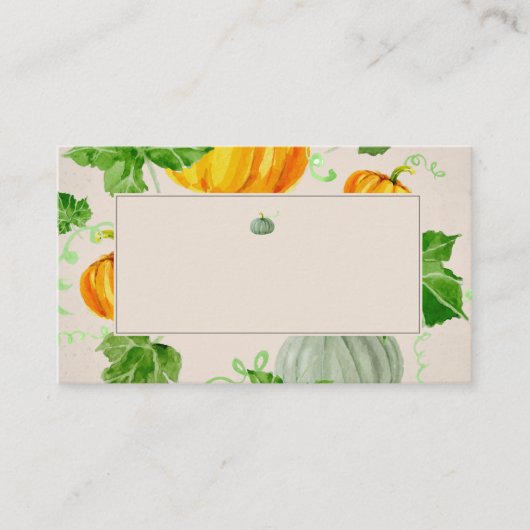 Waterverf Herfst najaar Thanksgiving Pumpkin Plaatskaartje (Voorkant)