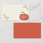 Waterverf Herfst najaar Thanksgiving Pumpkin Plaatskaartje (Voorkant / Achterkant)