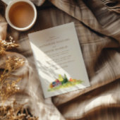 Waterverf herfst Natuur geïnspireerd bruiloft Kaart