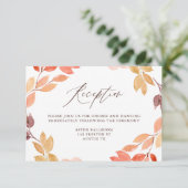 Waterverf herfst navolging oliage Wedding Informatiekaartje (Staand voorkant)