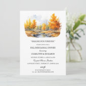 Waterverf Herfst of herfstthema repetitie diner Kaart (Staand voorkant)