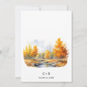 Waterverf Herfst of herfstthema repetitie diner Kaart (Achterkant)