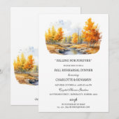 Waterverf Herfst of herfstthema repetitie diner Kaart (Voorkant / Achterkant)